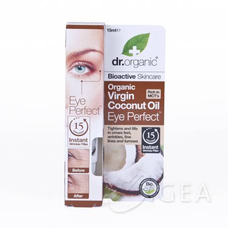Dr Organic Virgin Coconut Oil Eye Perfect Siero Contorno Occhi all'Olio di Cocco 15 ml