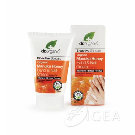 Dr Organic Manuka Honey Hand & Nail Cream Crema Mani e Unghie al Miele di Manuka 125 ml
