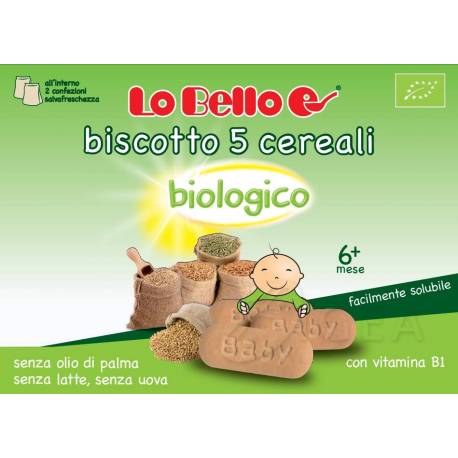 Fosfovit Biscotto 5 Cereali Biologico Senza Olio di Palma Senza Latte e Senza Uovo
