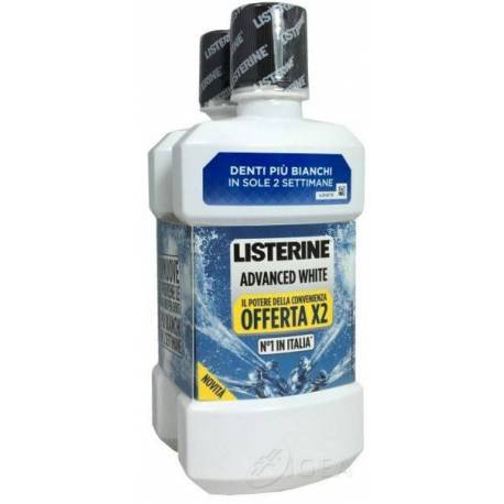 Listerine Advanced White Collutorio Azione Sbiancante Bipack