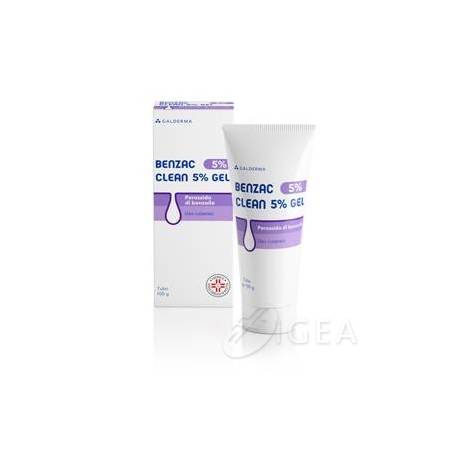 Galderma Benzac Clean Gel 5% Perossido di Benzoile Detergente Pelle Acneica