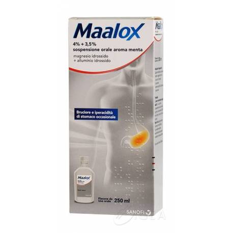 Maalox 4% + 3,5% Sospensione Orale Aroma Menta