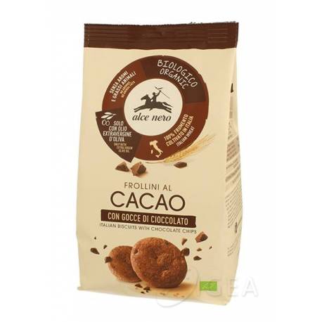 Alce Nero Frollini al Cacao con Gocce di Cioccolato Bio