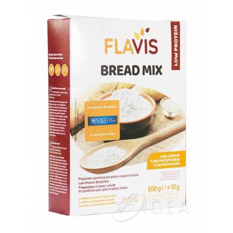 Mevalia Flavis Bread Mix Preparato Aproteico per Pane ed Impasti