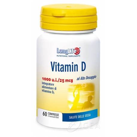 Longlife Vitamina D3 Integratore Alimentare Benessere Articolazioni Ossa Cartilagini