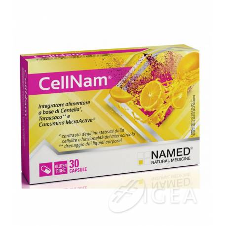Named CellNam Integratore Alimentare Inestetismi E Drenaggio Dei Liquidi 30 Capsule