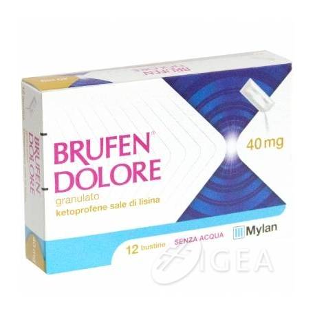 Mylan Brufen Dolore Granulato Orale 12 Bustine 40 Mg
