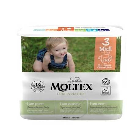 Moltex Pure&Nature Pannolini Midi 4-9 Kg Taglia 3