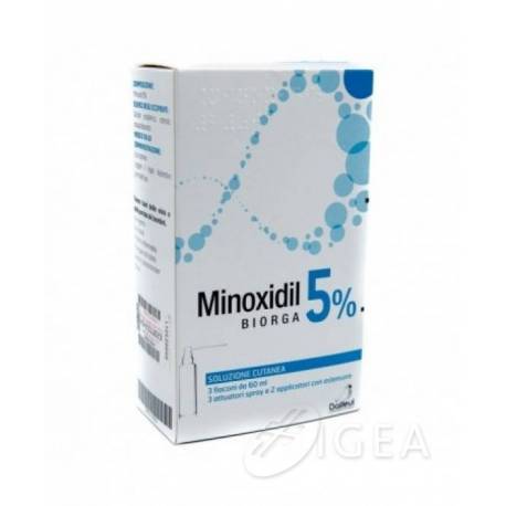 Minoxidil Biorga 5% Soluzione Cutanea 3 Flaconi da 60 ML