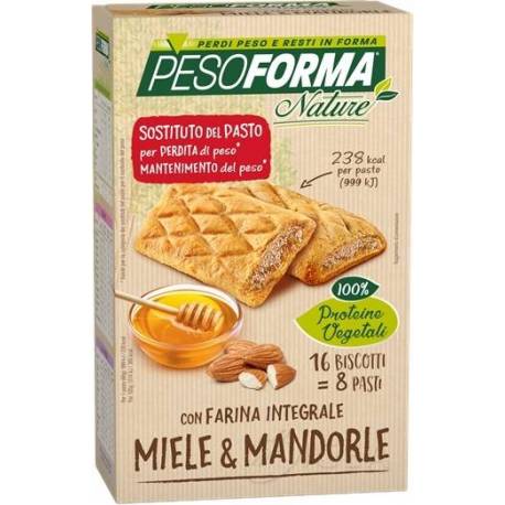 Pesoforma Biscotto Integrale Miele & Mandorle 16 Pezzi