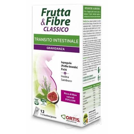 Ortis Frutta & Fibre Classico Integratore Transito Intestinale In Gravidanza 12 Bustine
