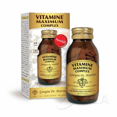 Dr Giorgini Vitamine Maximun Complex Integratore Multivitaminico 180 pastiglie