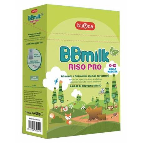 BB Milk 0-12 Riso Pro Latte in Polvere a Base di Proteine di Riso 400 G