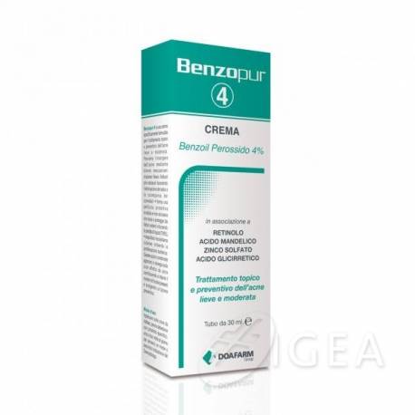 Benzopur 4 Crema Viso Trattamento Acne 30 ml