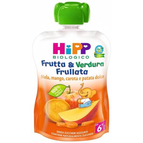 Hipp Bio Frutta&Verdura Frullata Mela Mango Carota e Patata Dolce 90 g