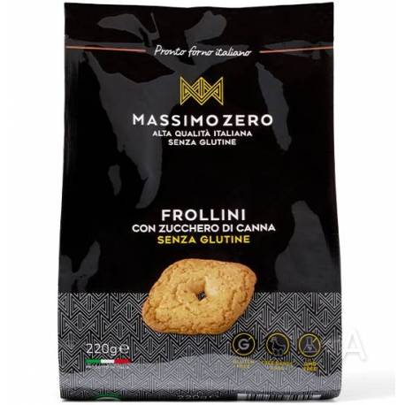 Massimo Zero Frollini Zucchero di Canna Senza Glutine 220 gr