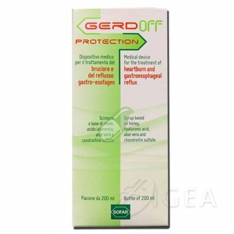 Gerdoff Protection Sciroppo per Bruciore e Reflusso Gastroesofageo 200 ml