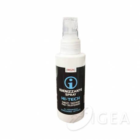 Bigix Spray Igienizzante Hi-Tech Pulizia Dispositivi Elettronici 100 ml