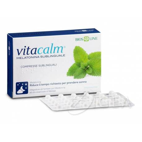 Bios Line VitaCalm Melatonina Sublinguale 1 mg Integratore per il Sonno 120 compresse