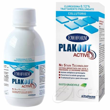 Polifarma Plakout Active Clorexidina 0,12 % Collutorio 20 ml