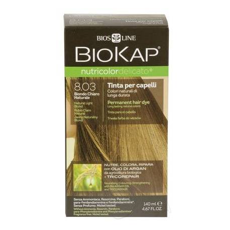 Bios Line BioKap Nutricolor Delicato Tinta per Capelli 8.03 Biondo Chiaro Naturale