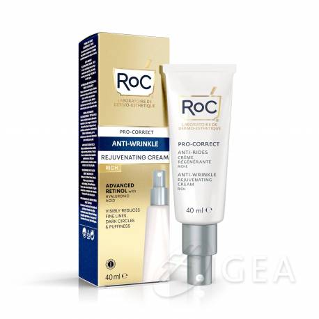 Roc Retinol Correxion Pro-Correct Crema Viso Anti-rughe Ricca 40 ml