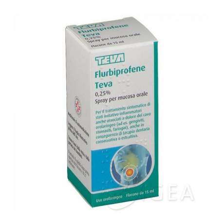 Teva Flurbiprofene Spray Mucosa Orale 0.25% 15 ml