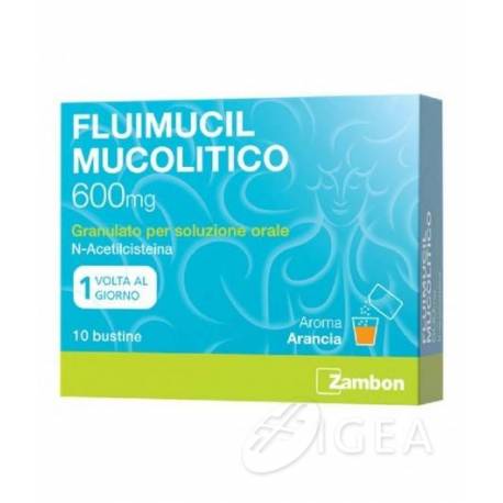 Fluimucil Mucolitico 600 mg Granulato per Soluzione Orale 10 bustine