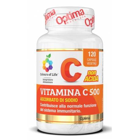 Colours of Life Vitamina C 500 Integratore di Vitamina C 120 Capsule
