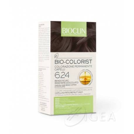 Bioclin Bio Colorist Kit Trattamento Colorante 6,24 Biondo Scuro Beige Rame