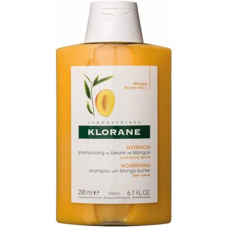 Klorane Shampoo Nutritivo per Capelli Secchi al Burro di Mango 200 ml