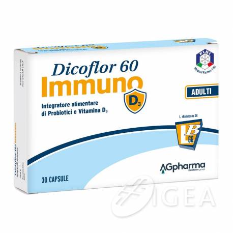 Dicoflor 60 Immuno Integratore di Fermenti Lattici e Vitamina D3 30 compresse