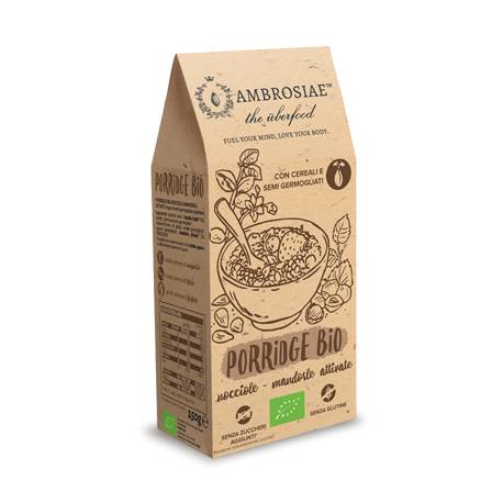 Ambrosiae Porridge Bio Nocciole Mandorle attivate 250 g