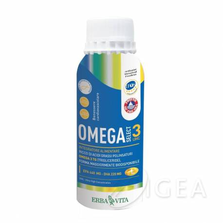 Erba Vita Omega Select 3 UHC Integratore di Omega3 TG 120 Perle