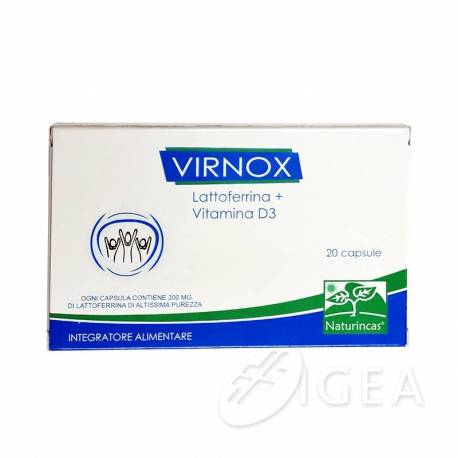 Naturinncas Virnox Integratore di Lattoferrina e Vitamina D3 20 capsule