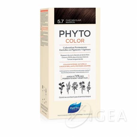Phyto Phytocolor 5.7 Castano Chiaro Tabacco Colorazione Permanente Per Capelli