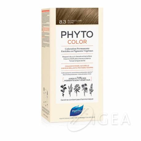 Phyto Phytocolor 8.3 Biondo Chiaro Dorato Colorazione Permanente Per Capelli