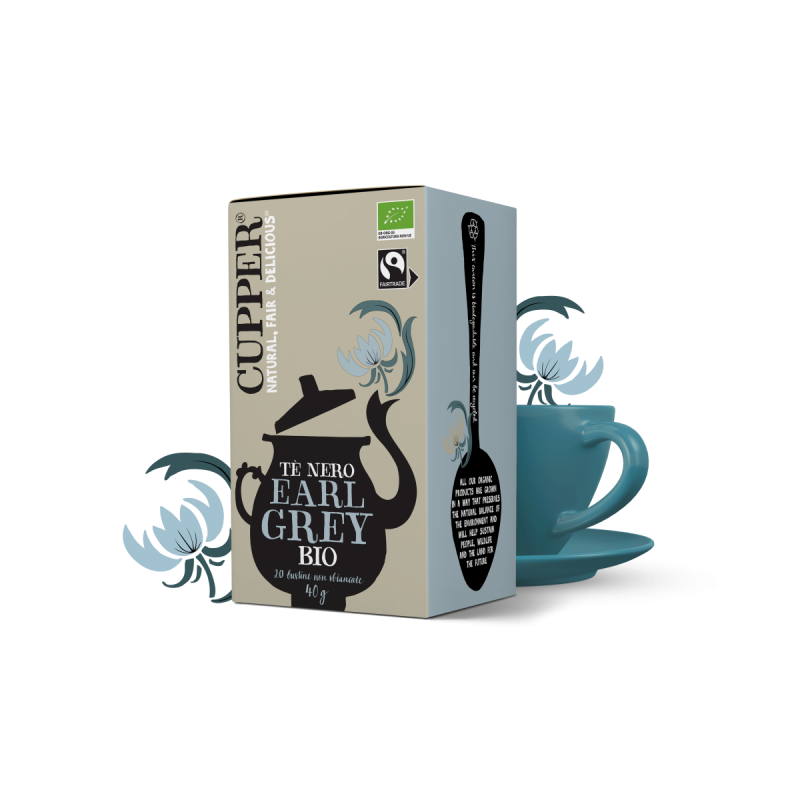 Cupper Earl Grey Tè nero Biologico e Fairtrade 20 filtri 40 g