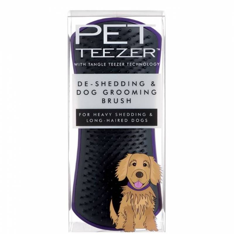 Pet Teezer De-Shedding Purple/Grey Spazzola