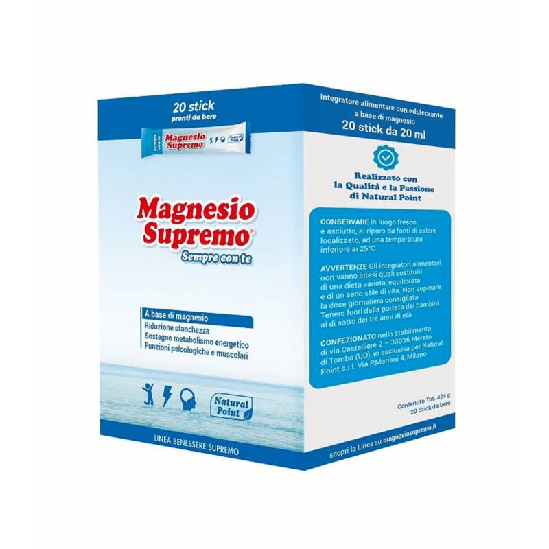 Magnesio Supremo Sempre Con Te Integratore di Magnesio 20 Sticks