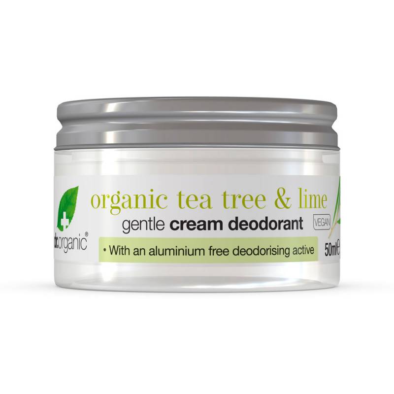 Dr Organic Tea Tree&Lime Deodorante Crema Pelli Sensibili 50 ml
