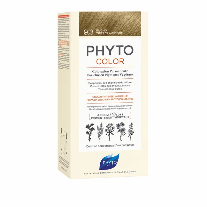 Phyto Phytocolor 9.3 Biondo Chiarissimo Dorato Colorazione Permanente Per Capelli