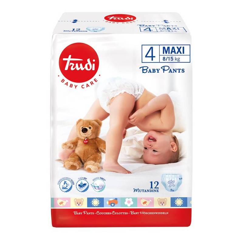 Trudi Baby Care Pants Maxi Taglia 4 8/15 Kg 12 Pezzi
