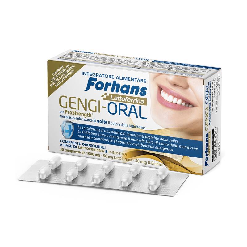 Forhans Lattoferrina Gengi Oral Integratore Antibatterico Orale 30 Compresse