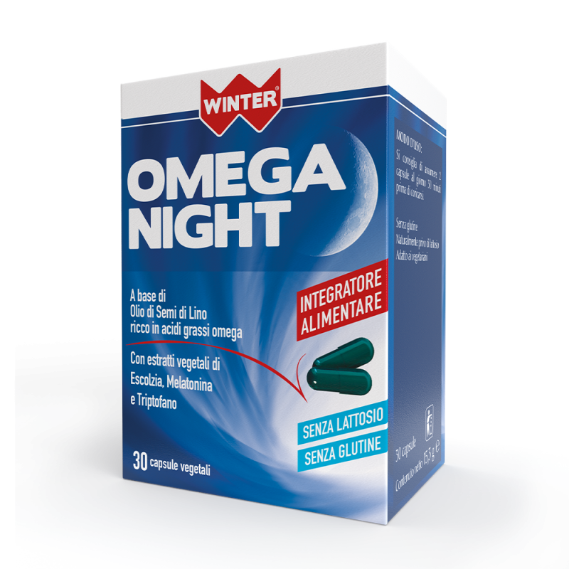 Winter Omega Night Integratore per Sonno e contro Colesterolo 30 Capsule