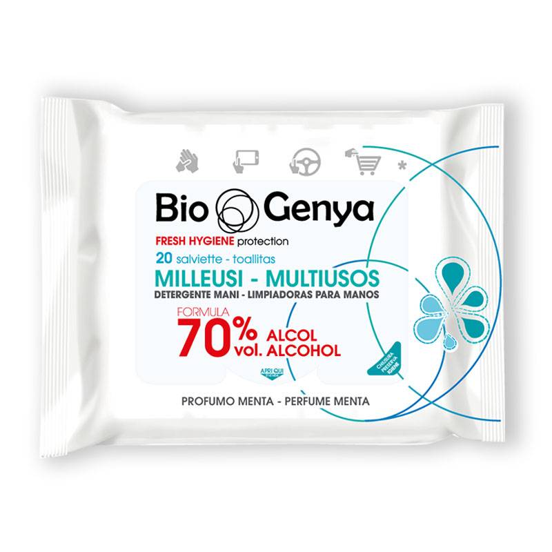 Biogenya Salviette Milleusi Igienizzanti 70% alcol 20pz