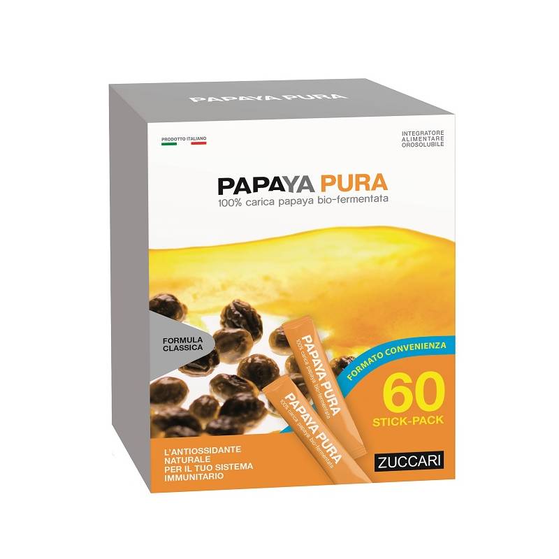 Zuccari Papaya Pura Integratore Difese Immunitarie 60 Stick Pack