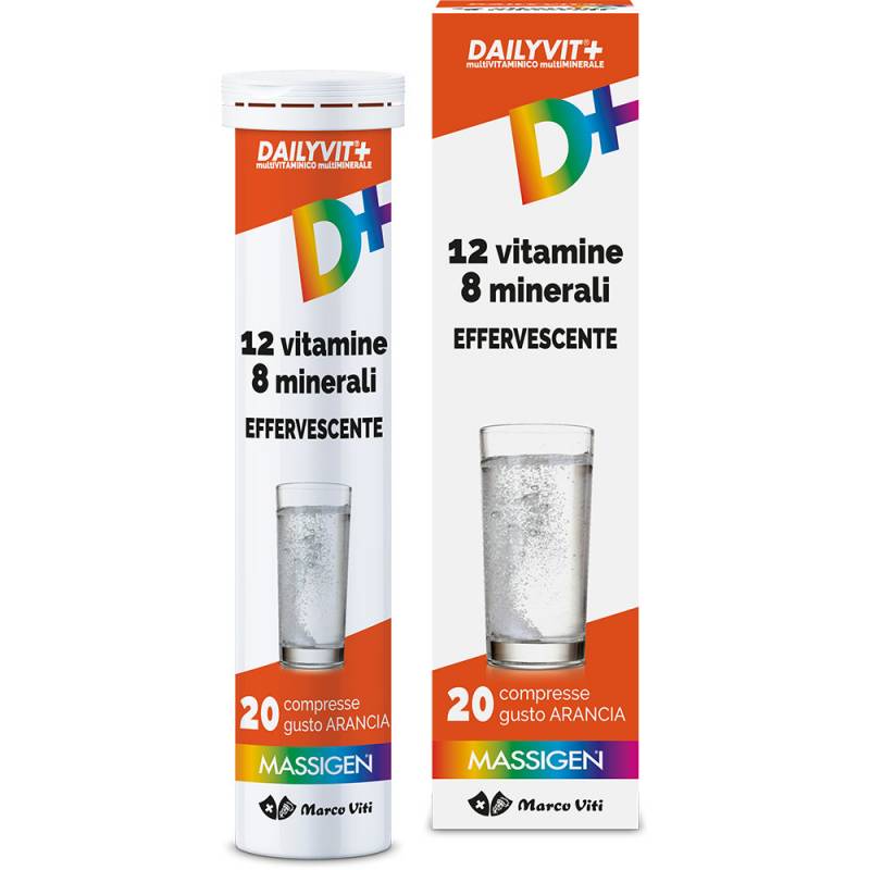 Massigen Dailyvit+ 12 Vitamine 8 Minerali Effervescente 20 compresse