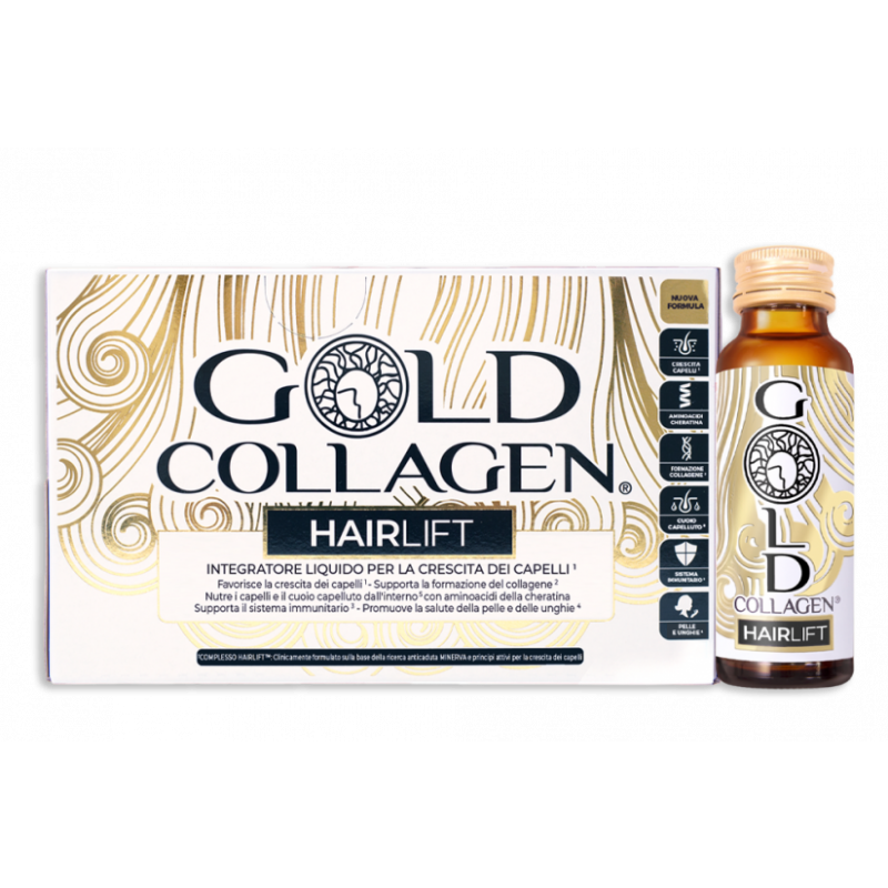 Gold Collagen Hairlift Integratore Liquido per la Crescita e la Salute dei Capelli 30 giorni