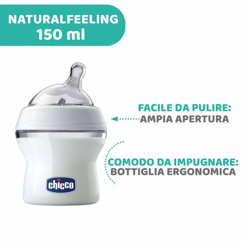 Chicco Biberon Natural Feeling Vetro 0M+ 250 ml